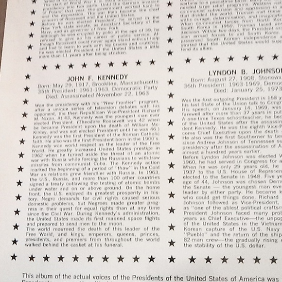 Commemorative edition presidential inaugural addresses vinyl - Picture 3 of 3